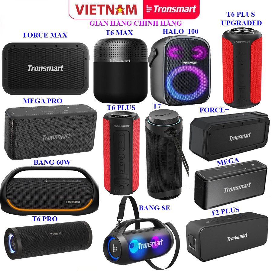 (3.3 VOUCHER 100K) Loa bluetooth TRONSMART - FORCE MAX - MEGA PRO - FORCE PRO - HALO 100 - MEGA - FORCE PLUS - FORCE+