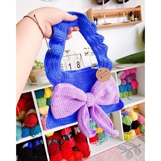 Túi len handmade cầm tay xinh xắn 🖤🍒
