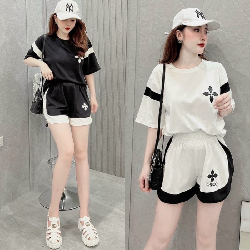 Sét bộ cotton mịn mát thêu họa tiết kèm ảnh chụp thật