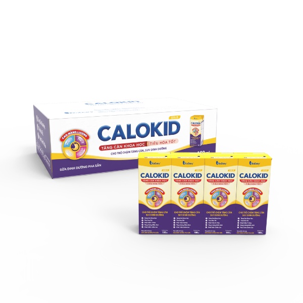 SBPS Calokid Gold 180ml giúp bé tăng cân khoa học, tiêu hóa tốt (lốc 4 hộp) - VitaDairy