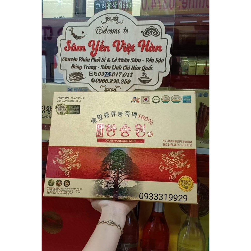 TINH DẦU THÔNG ĐỎ CP HÀN QUỐC, THƯƠNG HIỆU DAMI HANSONGWON CAO CẤP