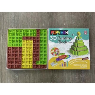 Đồ chơi xếp hình 3d puzzle pop it kết hợp xếp hình 2in1