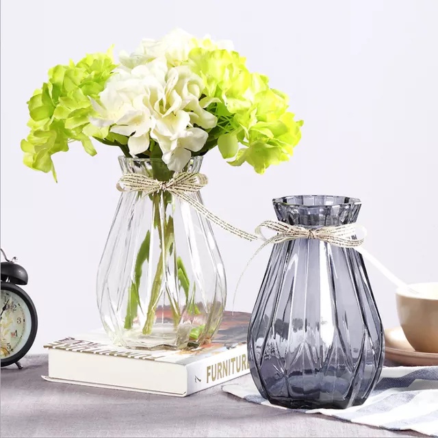 Lọ hoa, bình hoa thủy tinh TRUMPET 18-20CM , lọ hoa để bàn, lọ hoa trang trí QHOUSE