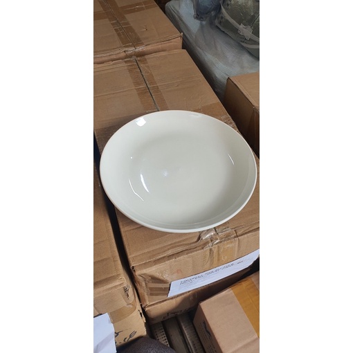Dĩa sứ trắng sâu lòng 21cm