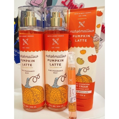 🍄  Xịt Thơm -  Toàn thân Bath and works Marshmallow Pumpkin Latte