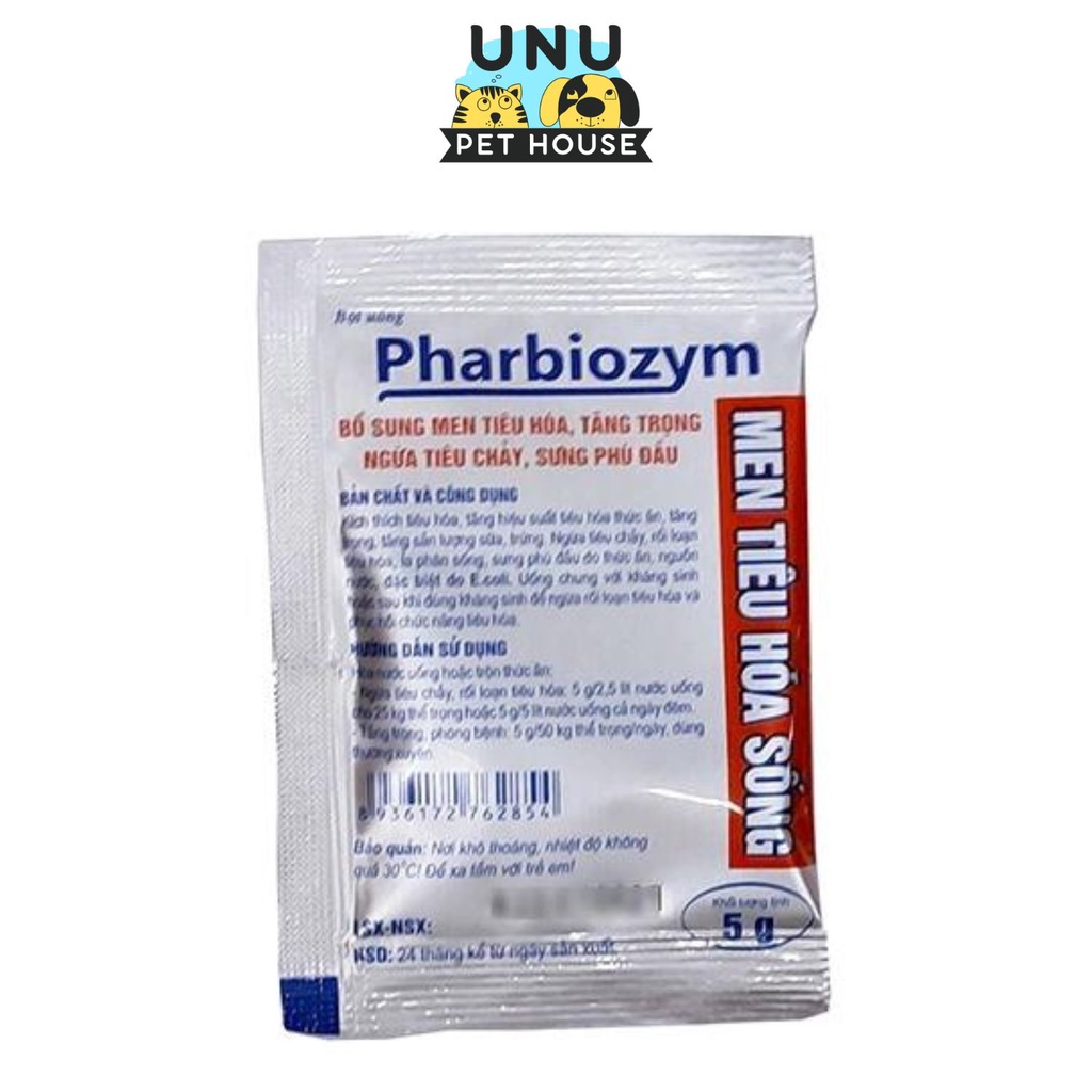 Men tiêu hóa cho chó mèo bổ sung lợi khuẩn, hỗ trợ tiêu hóa gói 5g - UNU Pet House