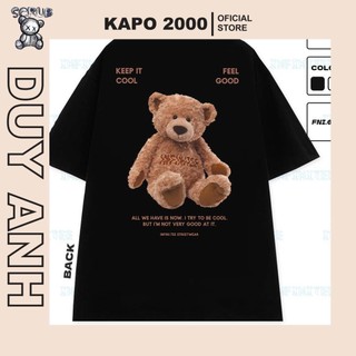 Áo thun , áo phông in hình 5d gấu teddy siêu nét siêu đẹp thoáng mát - bún shop 88