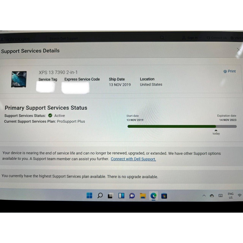 Laptop Dell xps 7390 2-1 i7 1065G7/16G/256G/fullhd touch