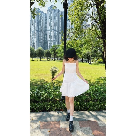 SENKA DRESS - Đầm hai dây bèo chéo - AIMEE