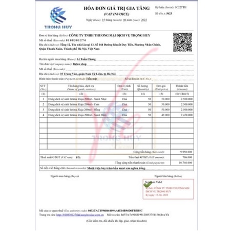 DUNG DỊCH VỆ SINH VEGAN