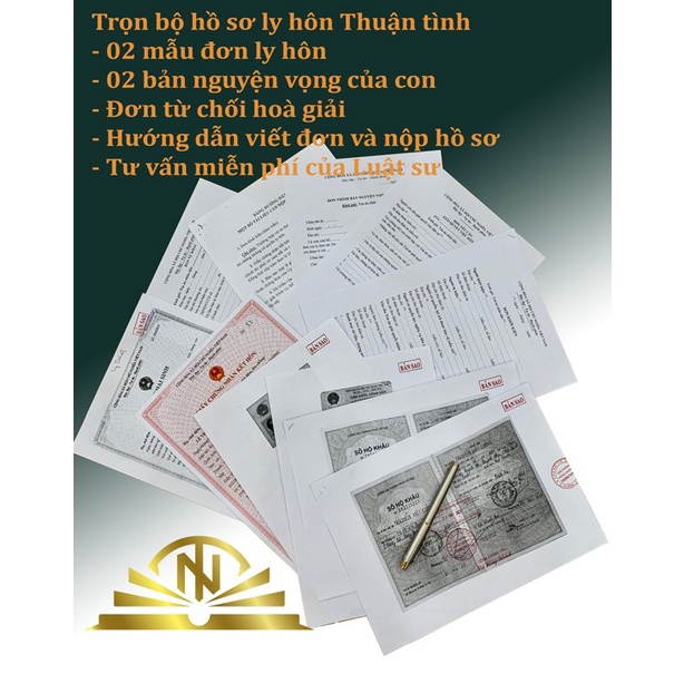 Trọn Bộ hồ sơ ly hôn thuận tình chuẩn mẫu Toà án + Hướng dẫn chi tiết của Luật sư hôn nhân và gia đình