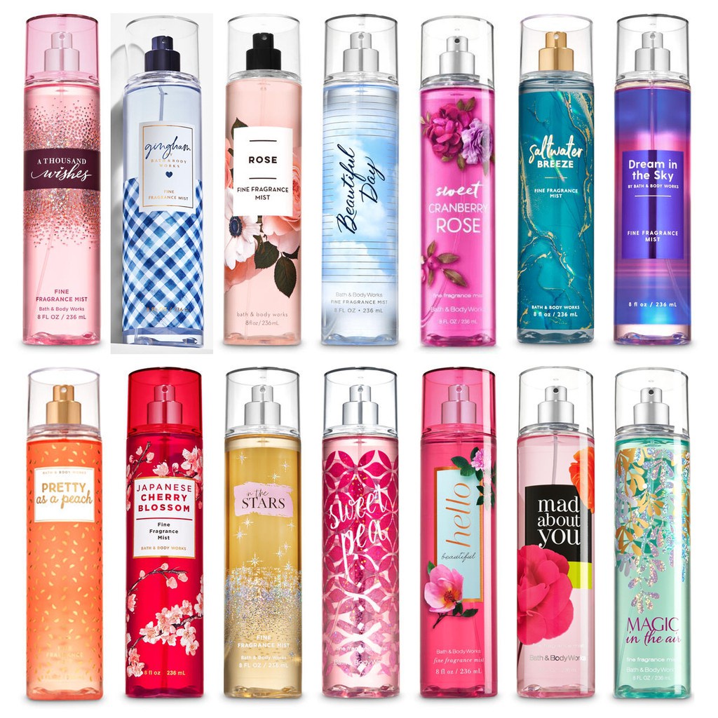 Xịt thơm toàn thân body mist Bath And Body Works mùi siêu sang cho phái nữ dưỡng ẩm cho da, lưu hương lâu HD Perfume