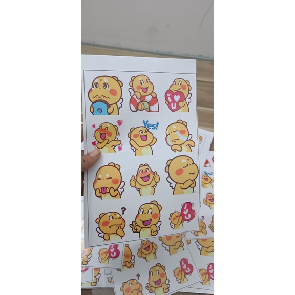 Tem trùm khủng long cute DÁN XE MÁY XE ĐIỆN CHẤT LIỆU 3 LỚP