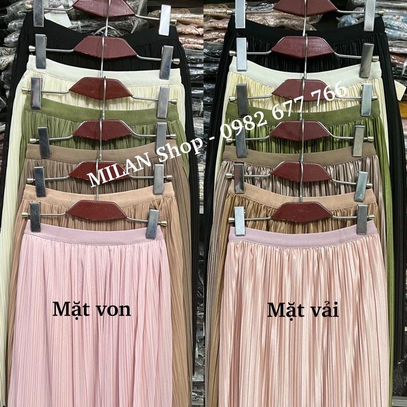 Chân váy von xòe dập ly hot hit