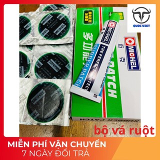 Hộp vá ruột xe máy tròn tốt - miếng vá săm và keo