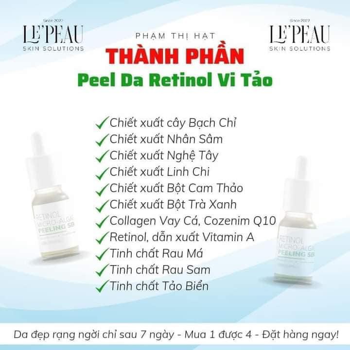 Peel da mặt, peel da vi tao, tẩy tế bào chết