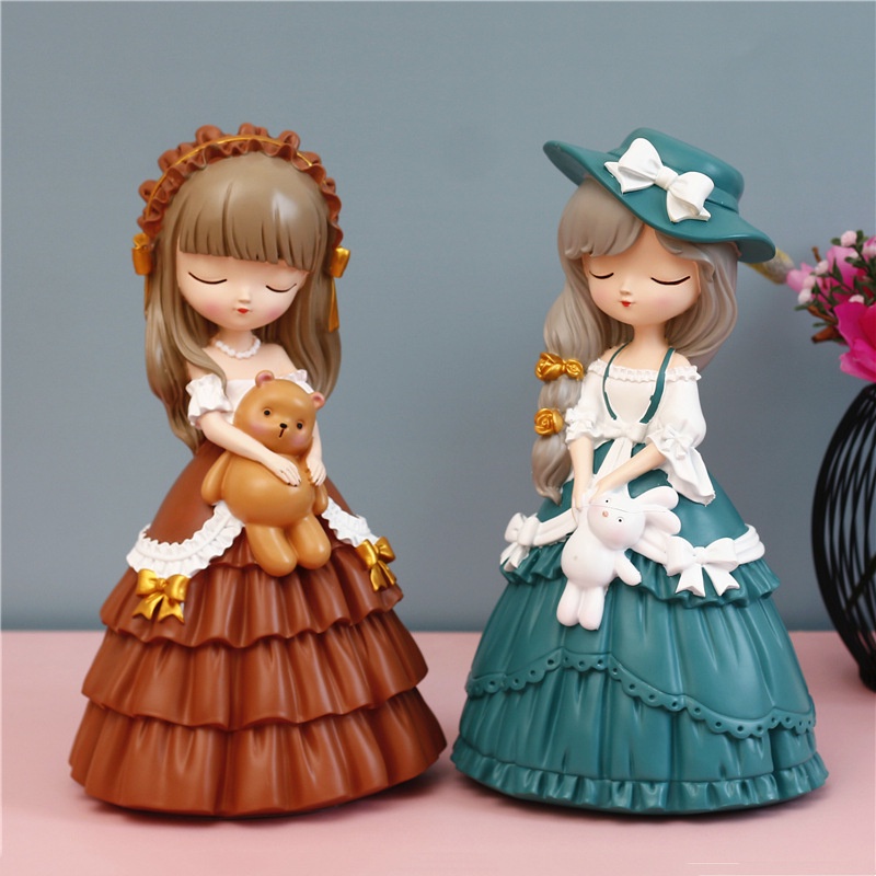 Tượng tô màu Cô Gái - Tượng thạch cao - Tượng tô màu cho bé