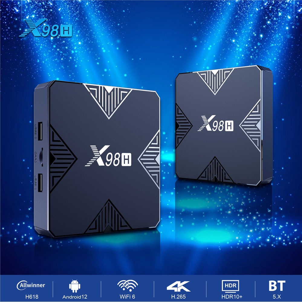 Android TV Box X98H Android 12 Ram 4Gb, Bộ nhớ 32Gb