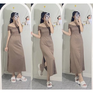 ĐẦM NHÚN TRỄ VAI CHẤT LIỆU THUN THÁI LAN