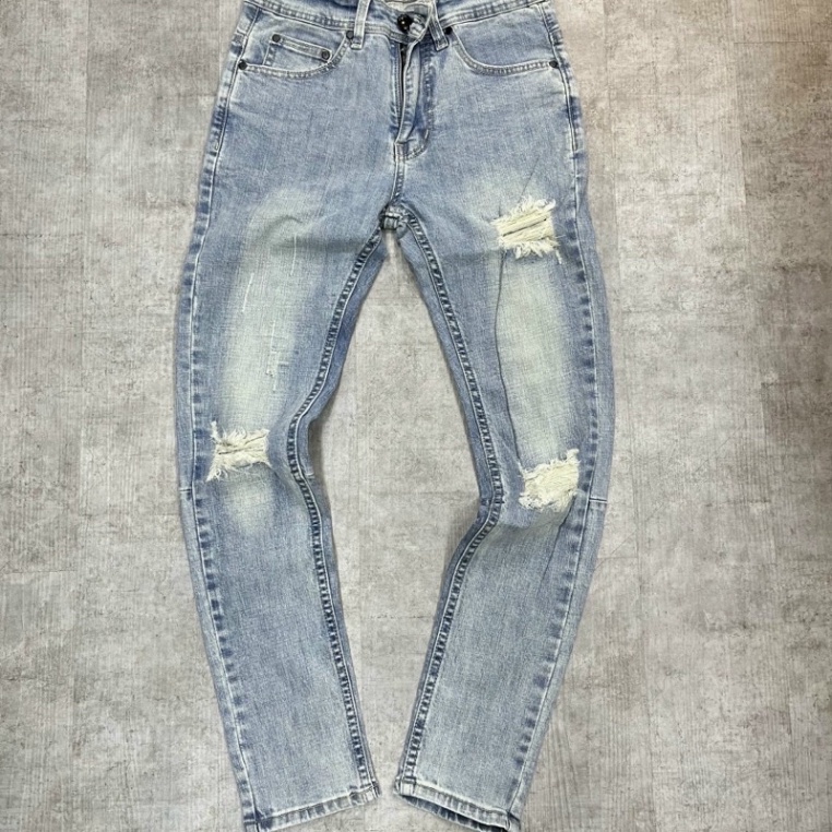 Quần jean nam rách cao cấp Quần jean nam rách form Slimfit