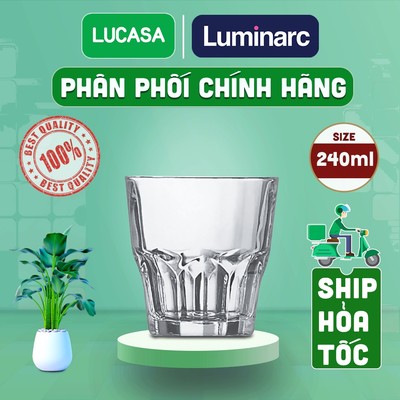Bộ 6 Ly Thủy Tinh Arcoroc Granity 240ml - Loại Thấp Cường Lực BOL3653 | Phân Phối Chính Hãng