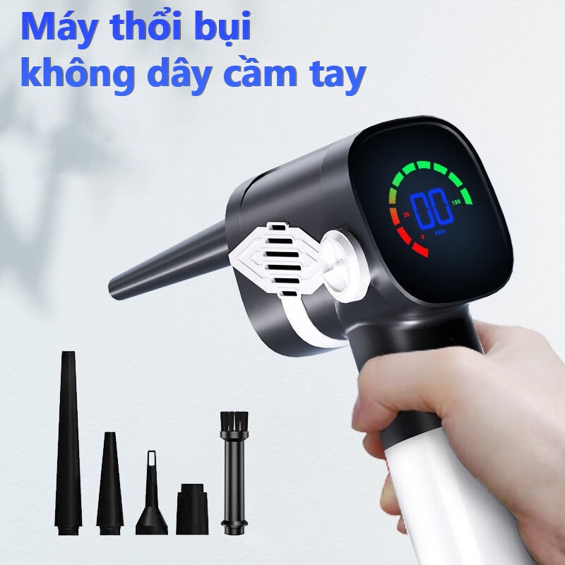 Máy thổi bụi mini, thổi bụi cầm tay đa năng không dây 6000mah sạc tiện lợi, thổi bụi máy tính, bàn phím, ô tô
