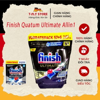 Viên rửa bát finish quantum ultimate 57+5v mẫu mới - quantum ultimate 60v - hàng đức