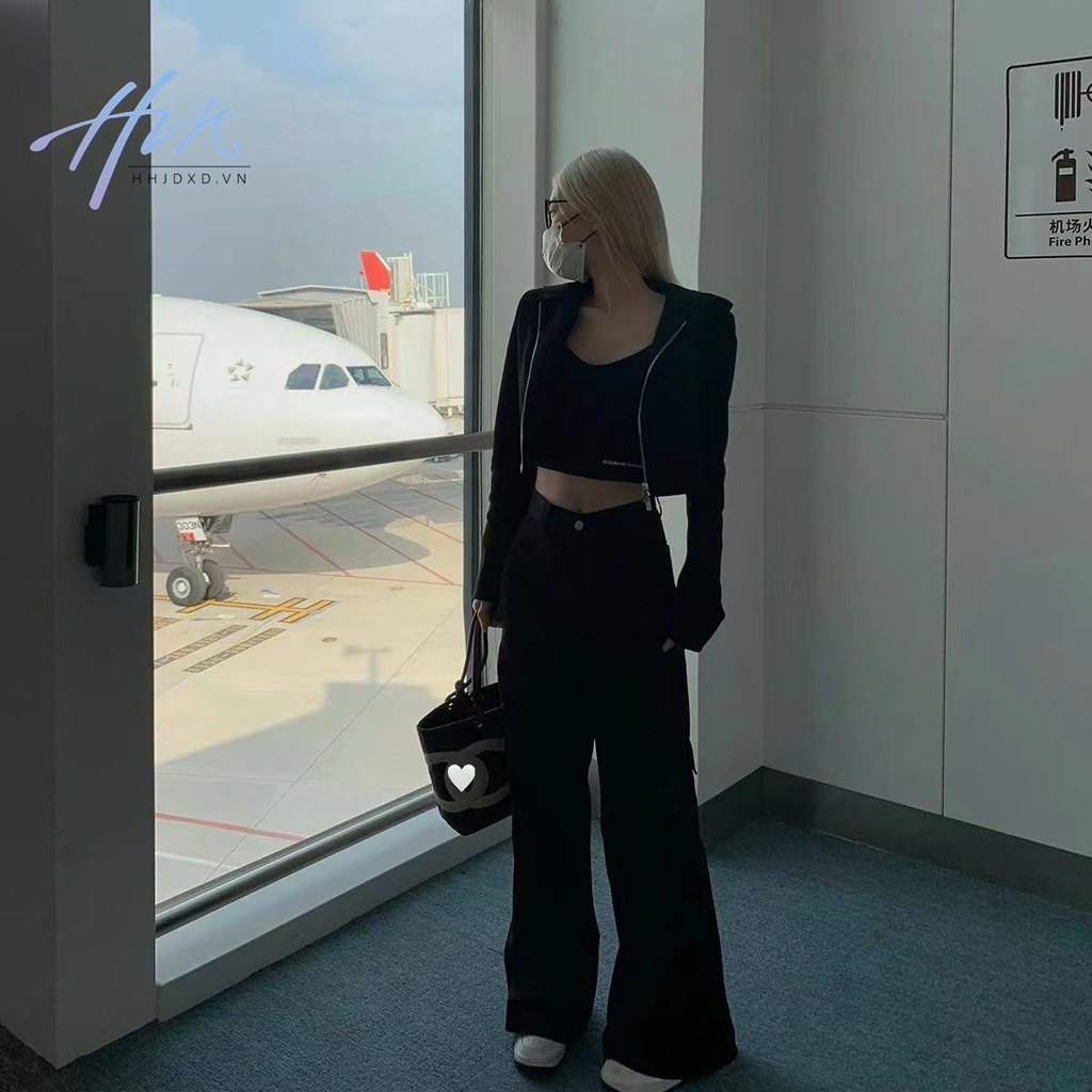 Quần Yếm Siêu Hot Hình Quả Lê Phiên Bản Tuyệt Vời!Quần Dài Có Túi Lớn Thời Trang Xuân Hè Cho Nữ