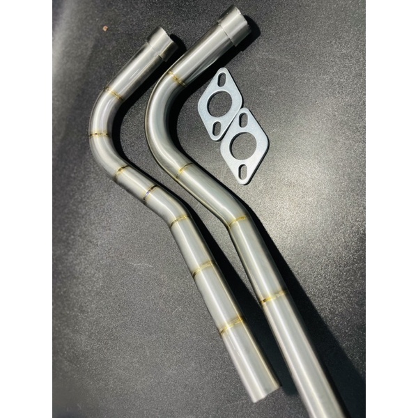 Cổ bô inox 304 mối hàn TiTan size 27 gắn bô zin chuẩn fom đẹp dành cho xe wave/dream/cup...