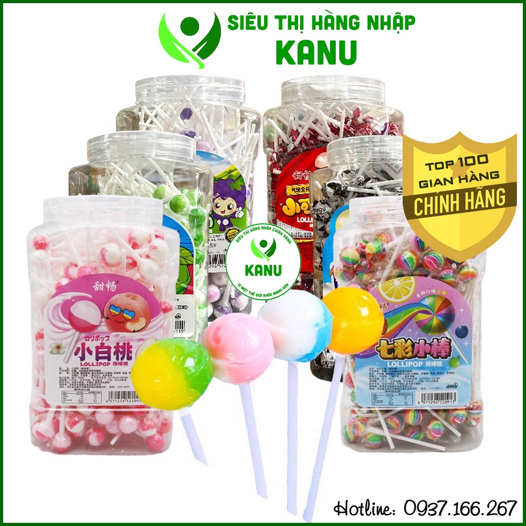 Kẹo mút mini cầu vồng TiangChang nhiều vị  đồ ăn vặt ngon rẻ cho bé