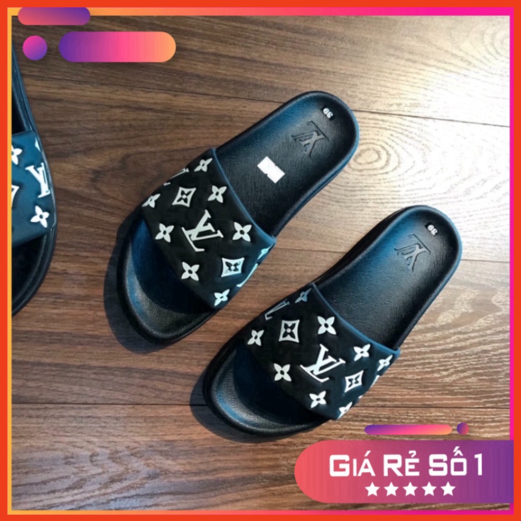 DÉP QUAI NGANG LV VÂN HOA TRẮNG - DÉP NAM EO VI QUAI HOA Rẻ Nhất Shopeee Xmenshop Xmenshop3