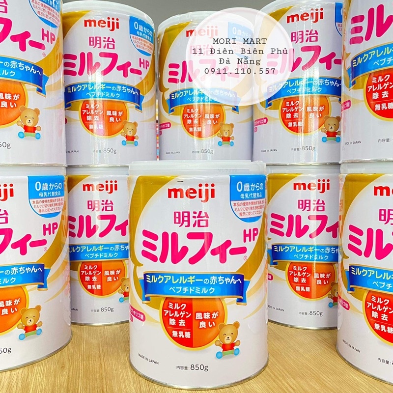 Sữa Meiji HP dạng thanh 14,5g x 6 thanh và lon 850g
