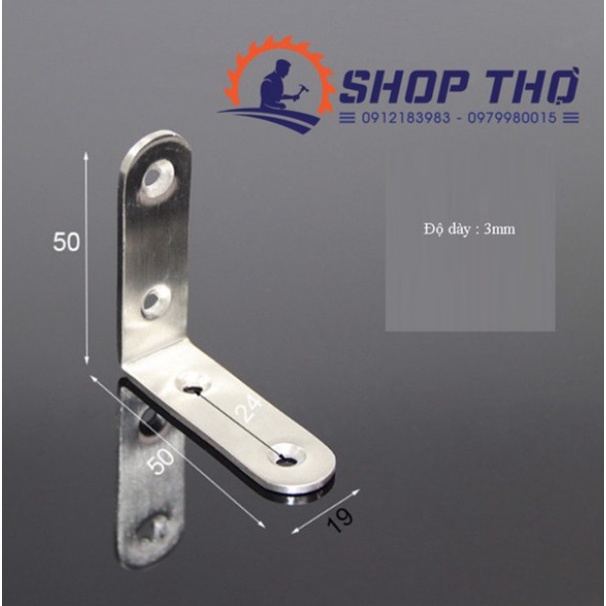 Ke góc vuông chữ L inox dày 3mm