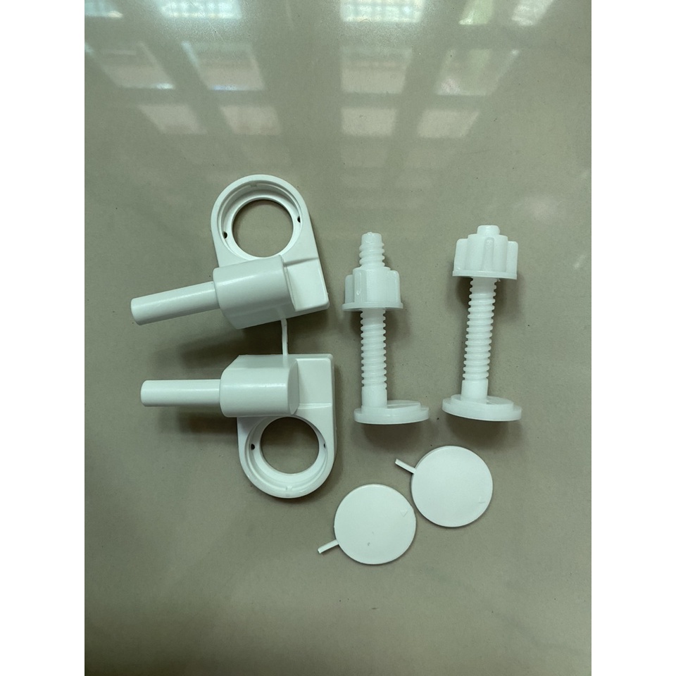 Chân Ốc Nắp Bồn Cầu Nhựa Trắng  - tán nắp bồn cầu