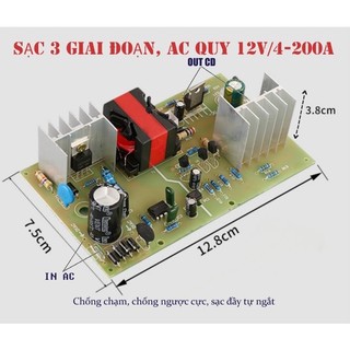 Mạch sạc ac quy 12v 6a sạc ac quy từ 0-100ah