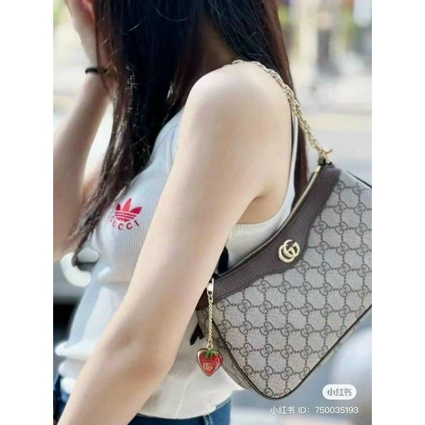 Túi kẹp nách #gc hobo dáng mới dây đeo bảng to 21cm