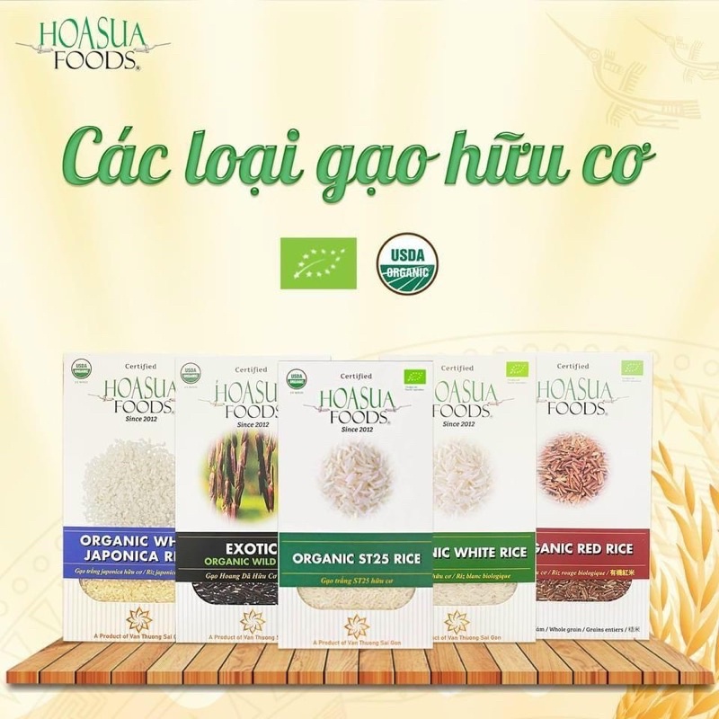 Gạo hữu cơ cho bé từ 6 tháng - Gạo nấu cháo cơm cho bé Hoa Sữa 1kg