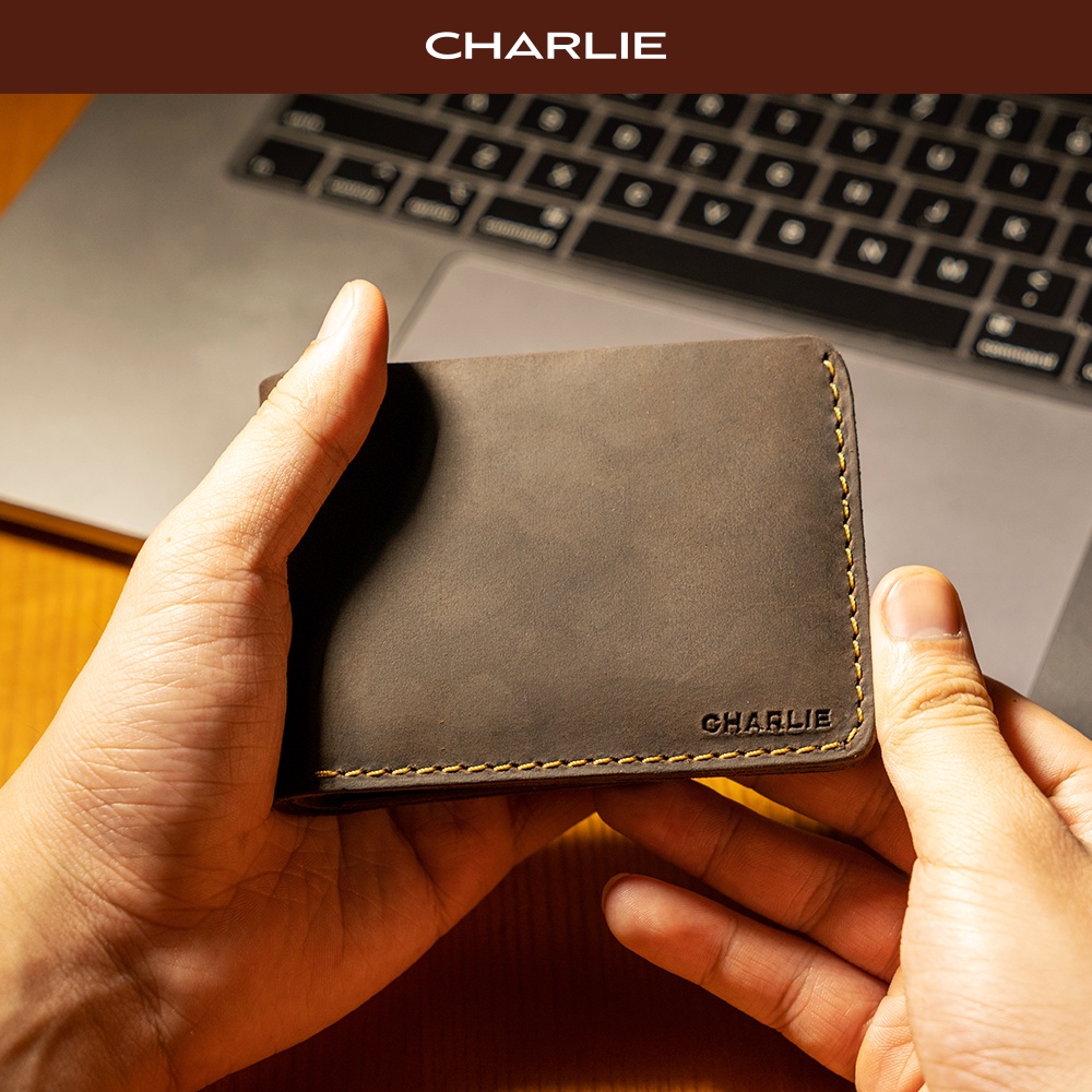 Ví Nam Da Bò Sáp Thương Hiệu Charlie Leather Goods