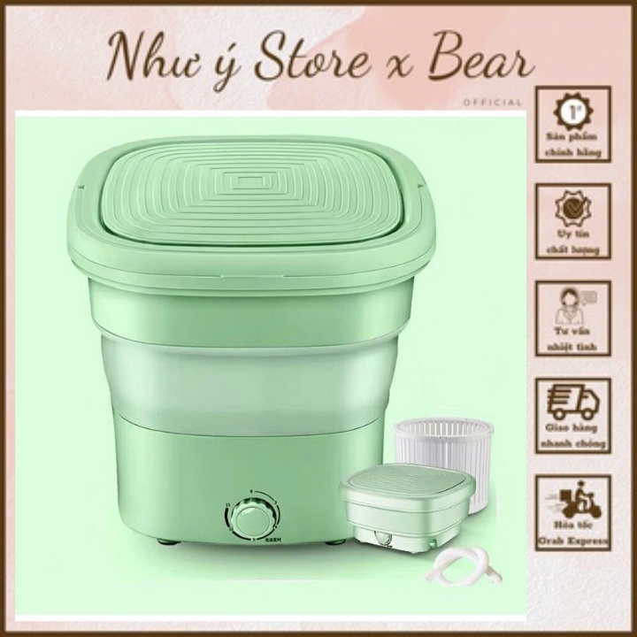 Máy Giặt Mini YANGZI Gấp Gọn Kèm Lồng Vắt, Tiện Lợi An Toàn- Bảo Hành 12 Tháng