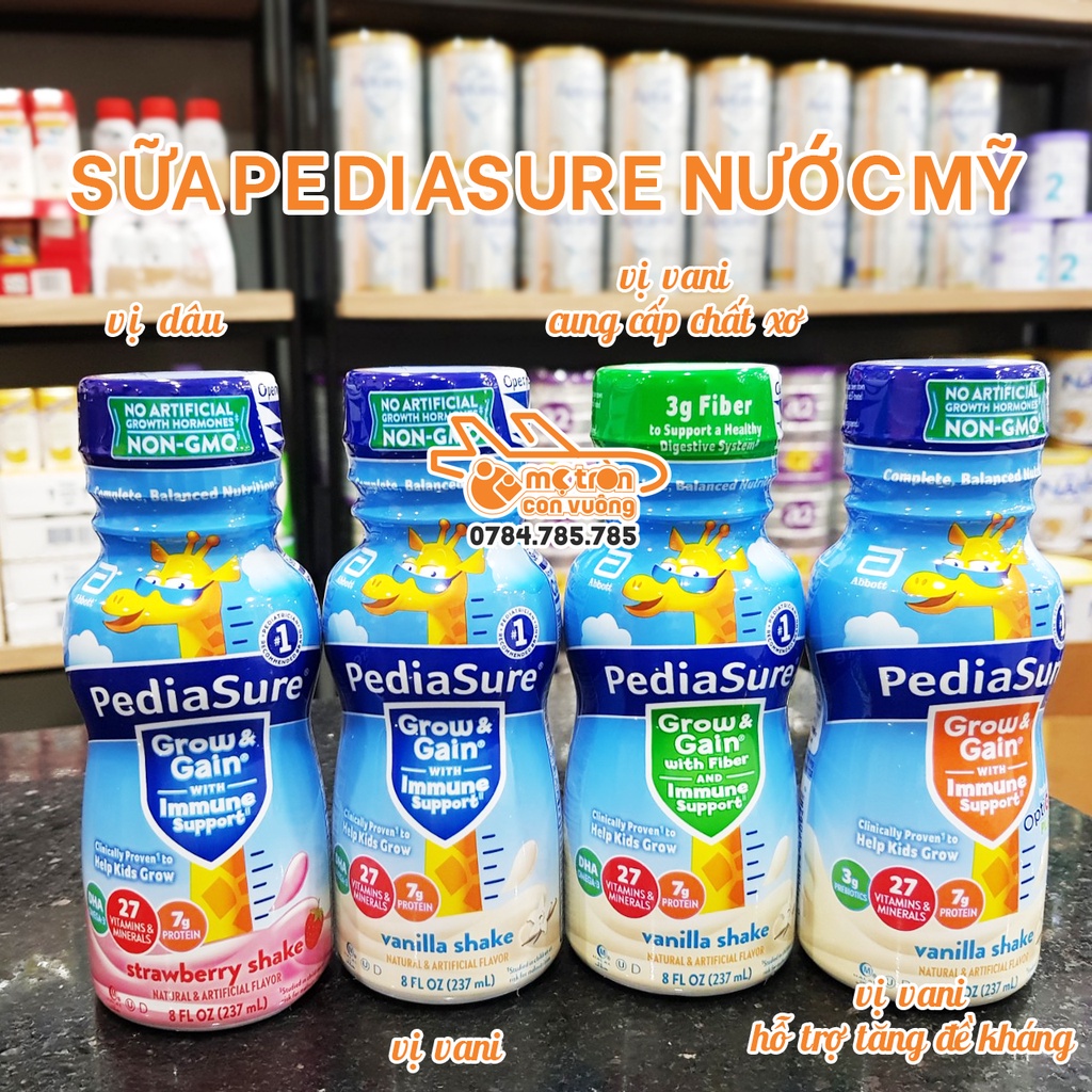 Sữa Bột Pediasure Mỹ Pha Sẵn Vị Vani 237ml ( 2 Tuổi +)