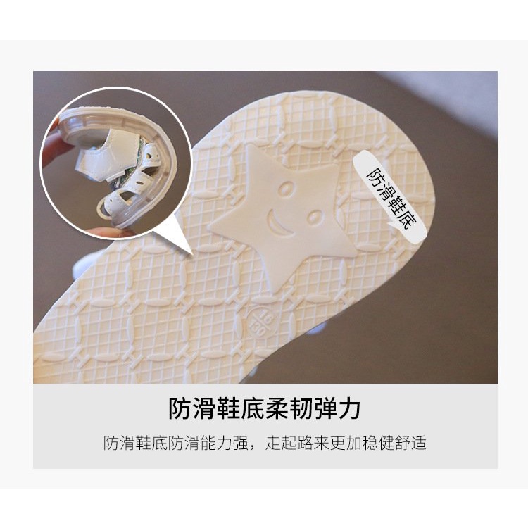 Sandal Tập Đi Cho Bé Gái 0-4 Tuổi Hoạ Tiết Thời Trang Gắn Nơ Đế Chống Trơn Trượt Siêu Xinh