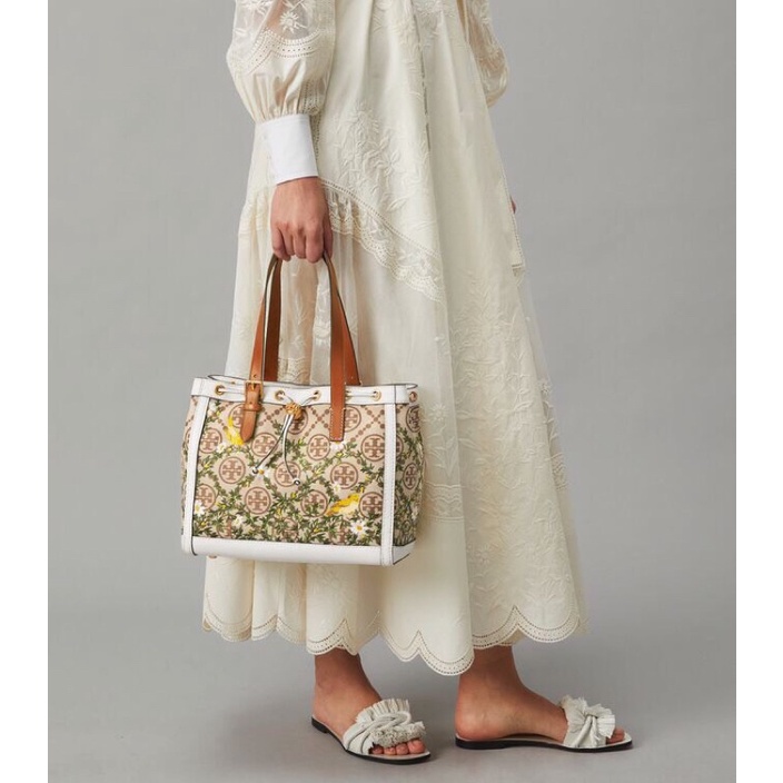 Túi Burch Monogram Jacquard Tote 40 dư xịn