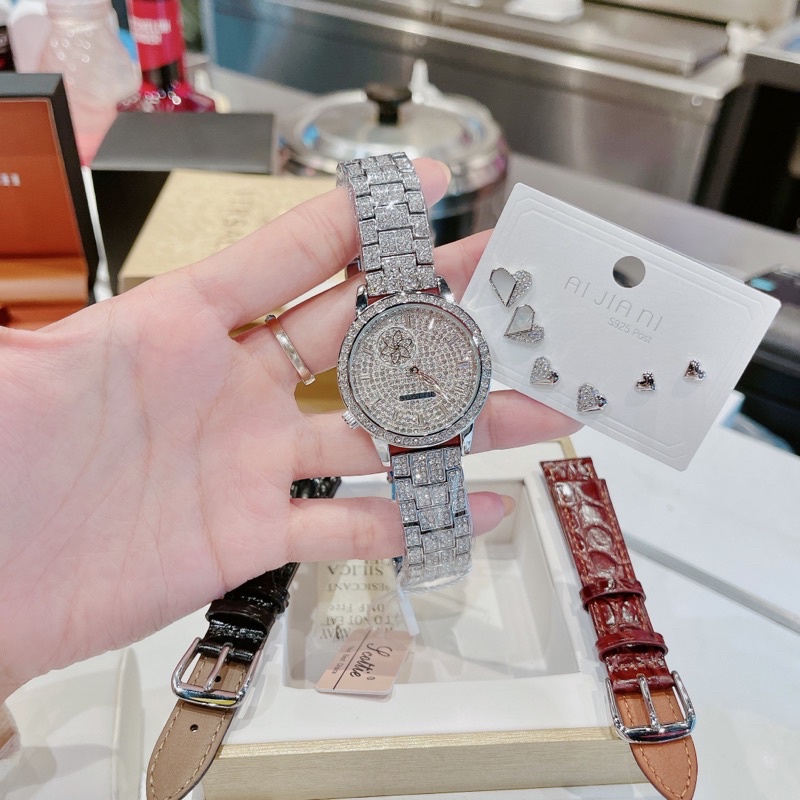 Đồng hồ nữ Scottie 33mm tiểu thư mặt đá sang trọng Mai Luxury Watch SC 9106