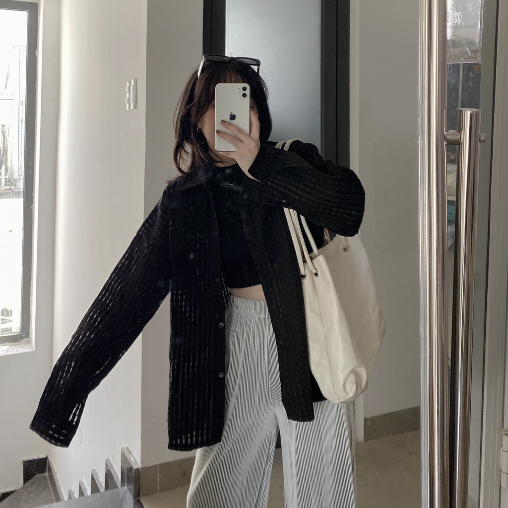1194 SƠ MI TÚI NẮP ẢNH THẬT (GHUZVINTAGE)