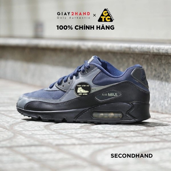 AIRMAX 90 ESSENTIAL OBSIDIAN 537384-426  SECONDHAND CHÍNH HÃNG 100%