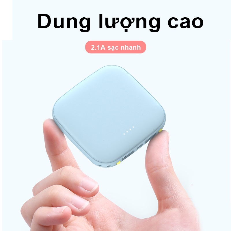 Sạc dự phòng mini dung lượng lớn 20000mah với đèn LED, sạc dự phòng nhỏ gọn và di động
