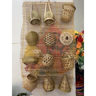 Set Đồ Trang Trí Mini 12 Món Mây Tre Đan Đậm Chất Dân Gian
