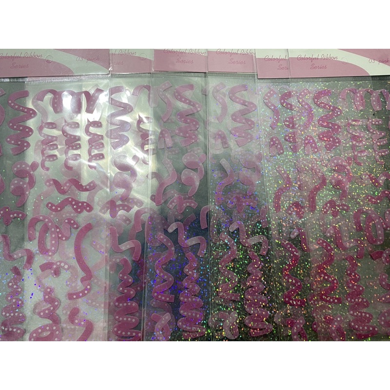 hình Dán Trang Trí Nhật Ký Họa Tiết Ruy Băng Nhiều Màu Bắt Mắt