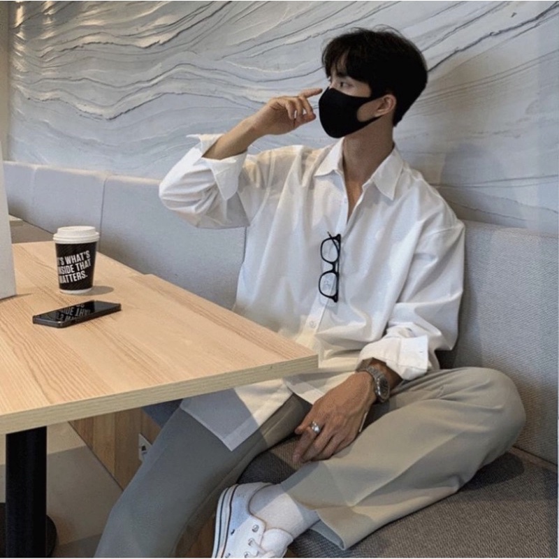 Áo sơmi Nam trơn basic Unisex