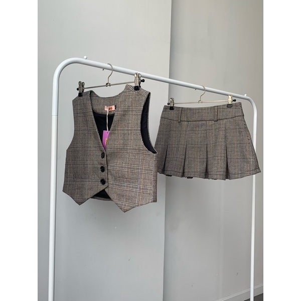 OLWEN SET | SET VÁY ÁO CARO | OURS STUDIO